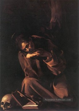 St Francis2 Caravaggio Peinture à l'huile